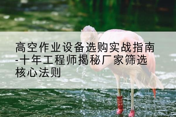 临潭剪叉式升降机厂家-高空作业设备选购实战指南-十年工程师揭秘厂家筛选核心法则